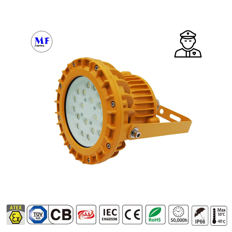 Atex Certified Explosion Proof Light IP66 Ik10 For Gas Station Oil Industry Chemical Plant  Zone 1 Zone 2 LNG