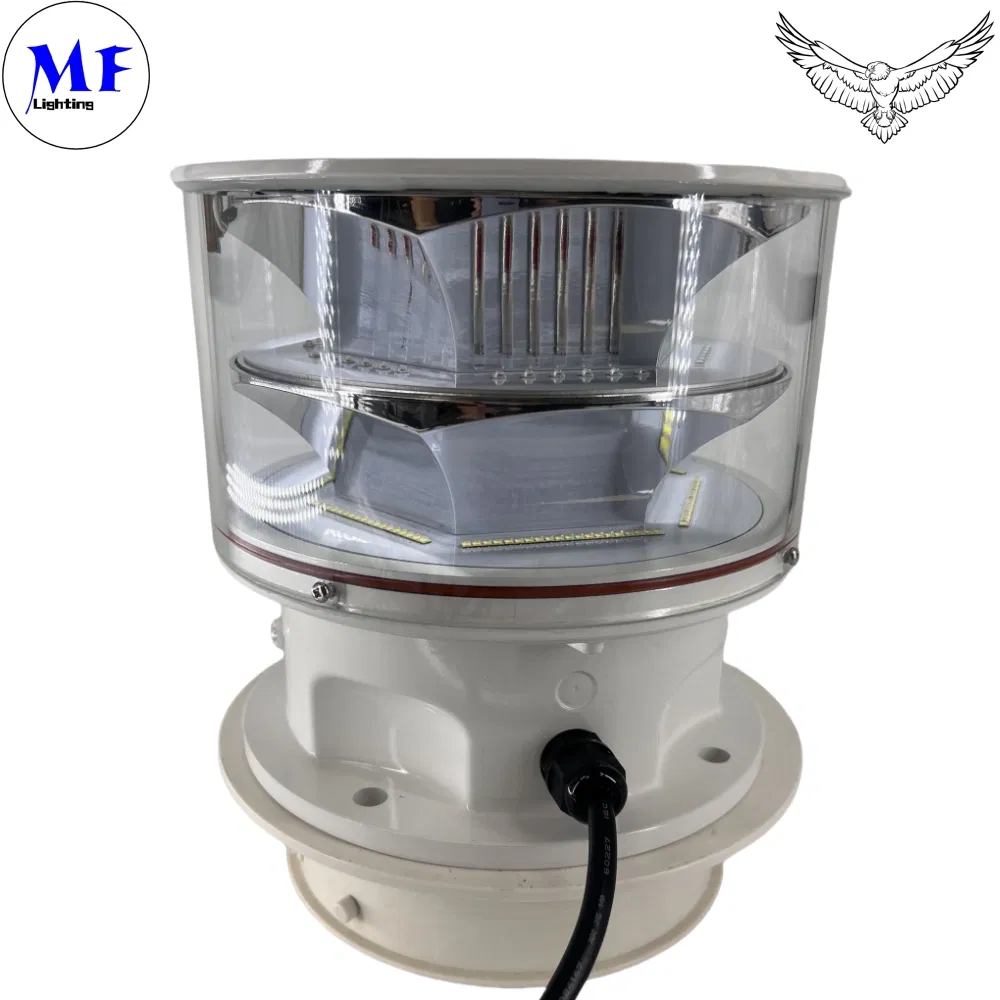 چراغ مانع هوانوردی LED فوتوسل دایکست IP66 مخابراتی زرد سکوی نفت و گاز فراساحلی 3