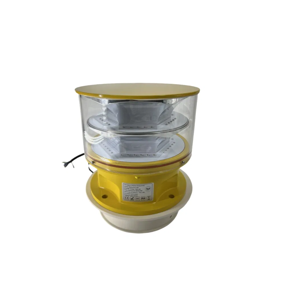 چراغ مانع هوانوردی LED فوتوسل دایکست IP66 مخابراتی زرد سکوی نفت و گاز فراساحلی 5