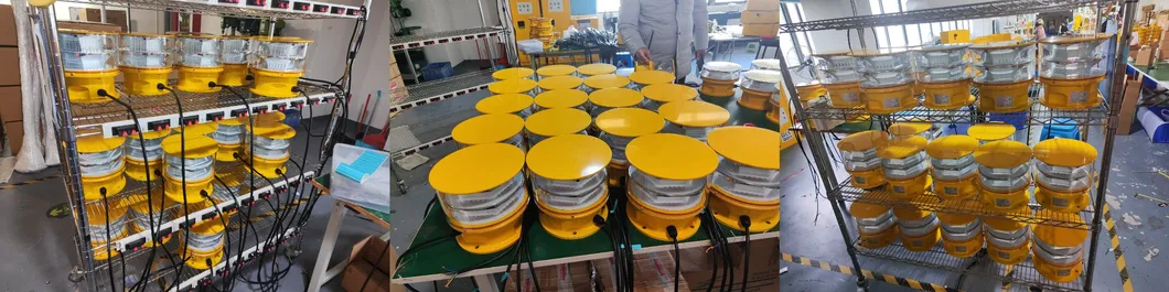 چراغ مانع هوانوردی LED فوتوسل دایکست IP66 مخابراتی زرد سکوی نفت و گاز فراساحلی 6