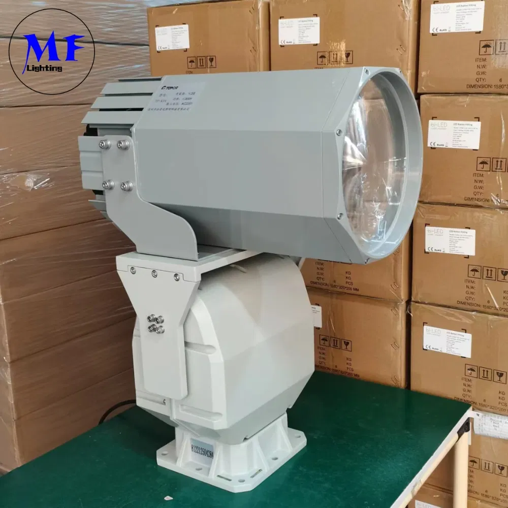 چراغ جستجو LED 200W 300W IP66 ضدآفتاب فولاد ضد خوردگی 1000m 3000m کشتی دریایی قایق از راه دور جستجو نجات چراغ جستجو 10