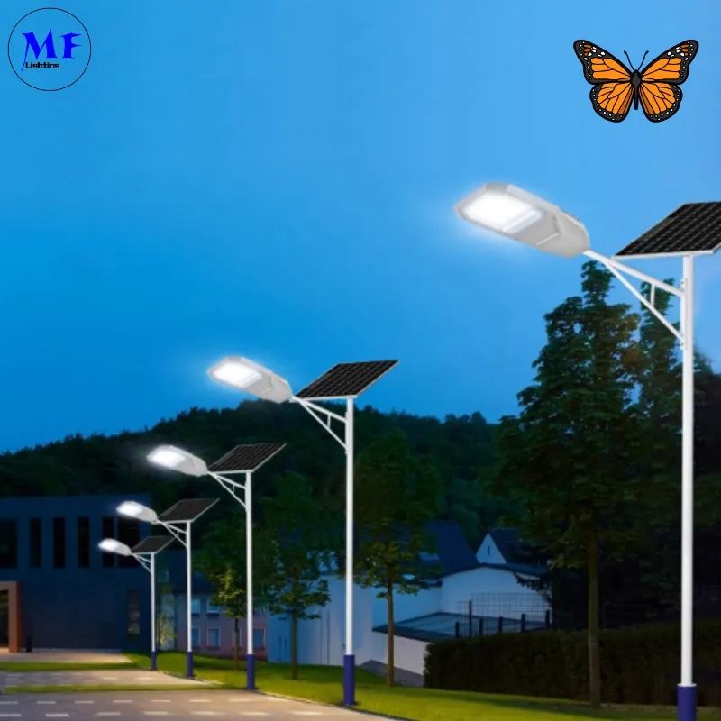 چراغ دیواری خیابانی باغی خورشیدی LED آلومینیومی ضدآب 200 وات IP65 Ik08 فشرده پارک مسیر پیادهرو بزرگراهها 2