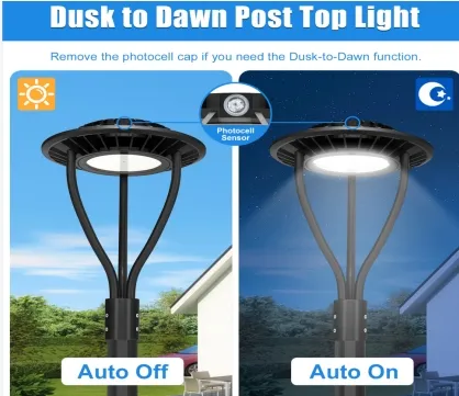 چراغ باغ LED قابل تنظیم ضد رطوبت IP65 150W ضد آب 140lm / W سیاه پری چمن حیاط پست بالا 0