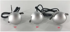 چراغ پله ای LED نقره ای 3W 12V IP65 راهرو راهرو مربع های پیاده روی باغ 0