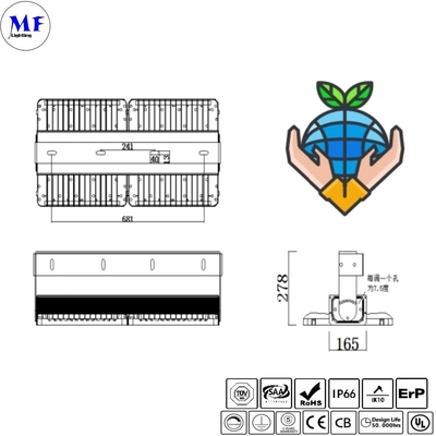 Energy-Efficient IP66 IK08 Waterproof 540W LED Plant Grow Sodium Light For Indoor Vertical Hydroponic Farming