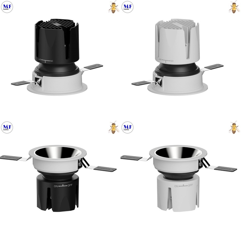 LED Spot Down Lamp Aluminum Recessed 7W 10W 3 Inch White With 1-10V Dali Dimmable For Indoor