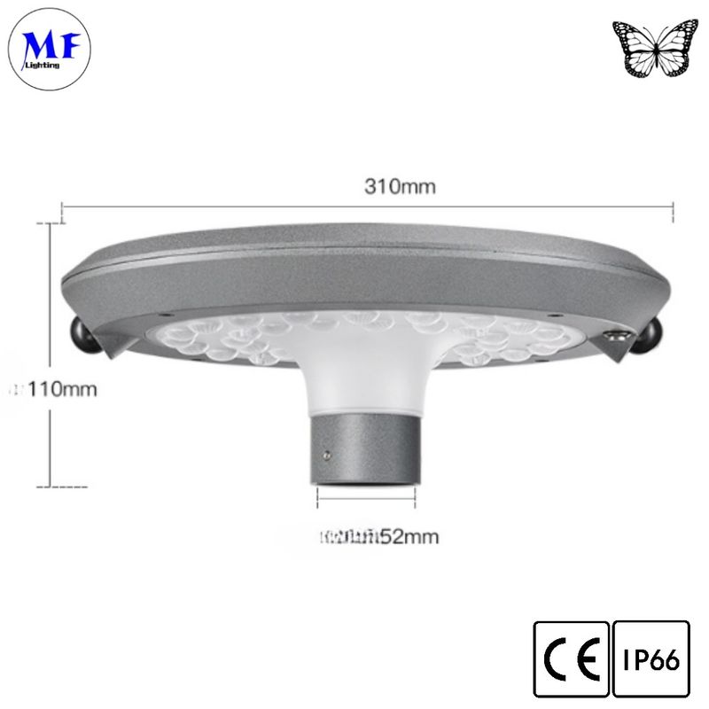 2 Years Warranty 6.5W Outdoor LED Solar Street Garden Light IP66 Waterproof 2900-6500K 2000lm For Plaza