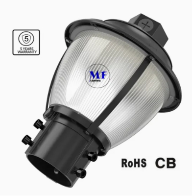 چراغ باغ LED قابل تنظیم ضد شوک IP65 48/64/80W ضد آب 130lm / W فانوس سیاه و سفید چمن
