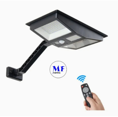 چراغ دیواری خورشیدی LED مدرن جدید هوشمند ساده باتری لیتیومی تک کریستالی سیاه ضد آب IP66 دایکاست