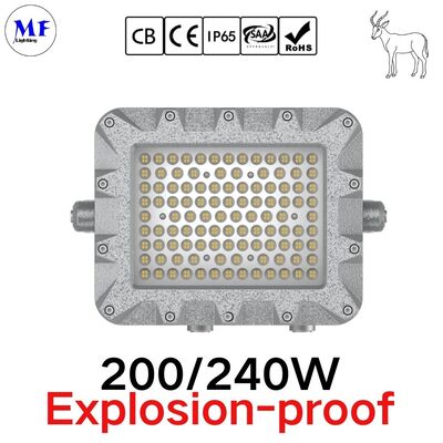 ATEX چراغ های سیلاب LED منطقه 1 منطقه 2 آلو. ضد آب 300W 400W IP66 Ik10 سخت صنعتی فولاد نیروگاه های برق الکل گاز روغن