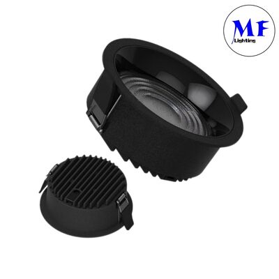 چراغ دانلایت توکار با توان بالا و قابلیت دیمینگ 7 وات / 10 وات / 12 وات / 15 وات / 18 وات / 20 وات / 25 وات / 30 وات / 35 وات / 40 وات / 45 وات / 50 وات / 60 وات / 70 وات / 80 وات / 100 وات 160 لومن بر وات با قابلیت تنظیم دمای رنگ و پرتو عریض Dali Spot LED Down Light