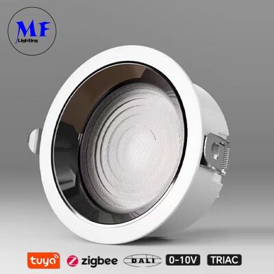 40W 160lm / W روشنایی پایین LED Triac /0-10V / Dali-2 زاویه نور گسترده قابل تنظیم 120 ° 8INCH / 10INCH قدرت بالا 80W ضد درخشش LED پایین برای فضاهای تجاری