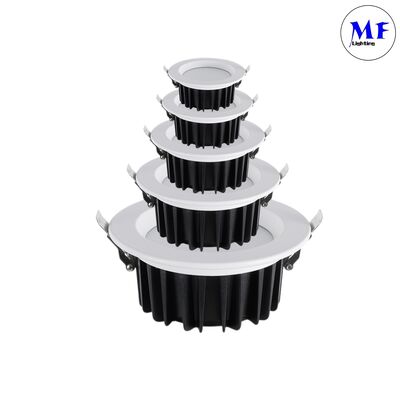 نور سقفی توکار هوشمند SMD با قابلیت تنظیم CCT، قابل دیمینگ DALI 0-10V و ترایاک، با زاویه تابش 120 درجه، سفید، IP40، با توان‌های 5 وات تا 50 وات، نور سقفی LED