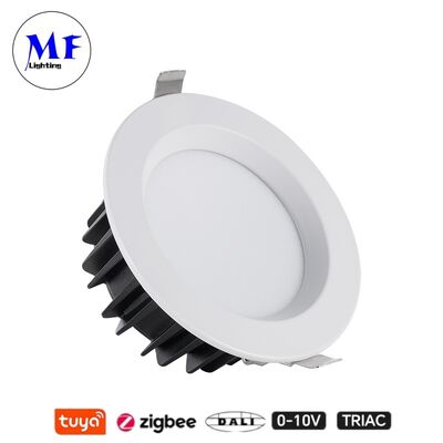15W 100lm / W LED Spot Down Light CCT تنظیم پذیر CRI90 Triac /0-10V / Dali-2 / Tuya Zigbee DimmableBeam Angle 60° SMD ضد شعله کشی برای مکان های تجاری و مسکونی