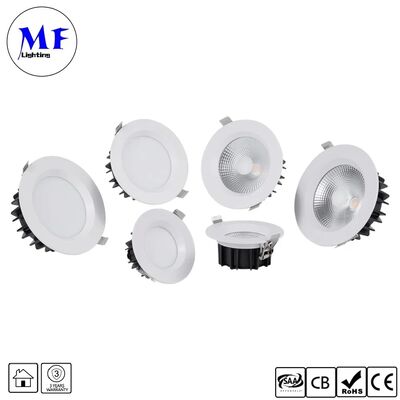 چراغ اسپات دانلایت LED قابل تنظیم Triac /0-10V/Dali-2/Tuya Zigbee با توان 5 وات، CRI90، 100 لومن بر وات، زاویه پرتو گسترده 120 درجه، ضد تابش نور SMD LED برای مکان‌های تجاری