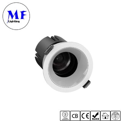 چراغ سقفی LED COB قابل تنظیم DIP 5 CCT با قابلیت دیمر، زاویه پرتو 15 درجه / 24 درجه / 36 درجه / 55 درجه، 120 لومن بر وات، ضد تابش نور، قابل تنظیم