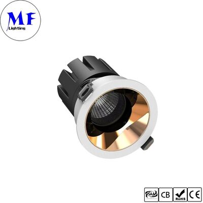 15W LED Down light CRI90 100lm/W UGR<3 ETL راننده 110Vac DIP 5CCT تنظیم پذیر 200-240VAC Triac/0-10V/ Dali Dimmable Recessed Anti-glare LED Spot Downlight برای فضاهای تجاری
