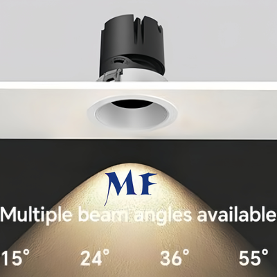 LED Down Light Spotlight گرد ضد درخشش 10W 20W 25W 120lm/W EIK07 ETL راننده 5 CCT تنظیم Dali Dim COB